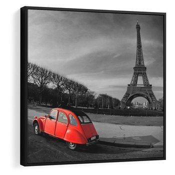 Obraz w ramie 50x50 - Paryż Wieża Eiffla - Paryż, Wieża - rama czarna
