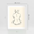 Plakat w ramie 40x50 - Migotliwa Symfonia - kobieta akt, minimalizm - rama biała
