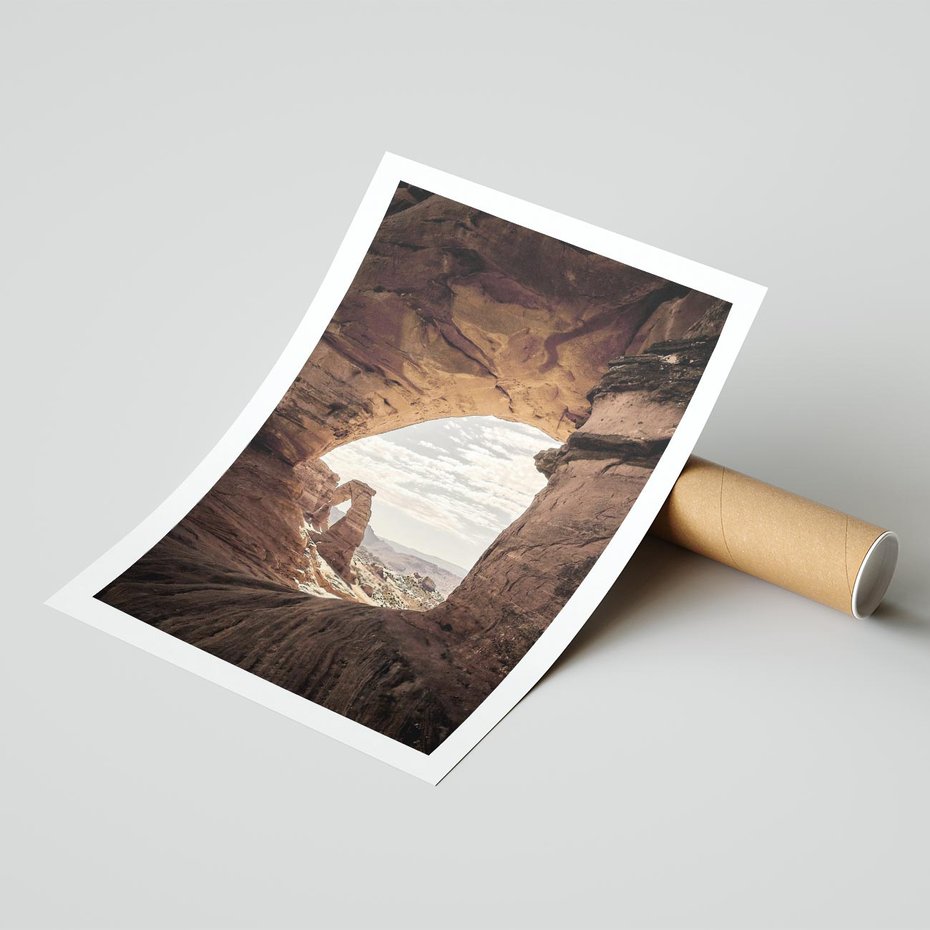 Plakat bez ramy 21x30 - Kanionowy Labirynt - pustynia, skały