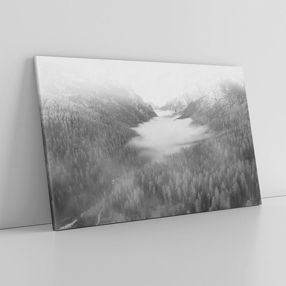 Obraz na płótnie 120x80 - Szare Góry - zamglony krajobraz, las