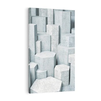 Obraz na płótnie 80x120 - Wymiarowe abstrakcje ożywiające przestrzeń - 3D, abstrakcja