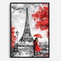 Obraz w ramie 70x100 - Paryż Wieża - Paryż, Wieża - rama czarna