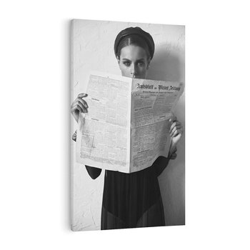 Obraz na płótnie 50x70 - Nowe Wiadomości - retro zdjęcie, czarno białe