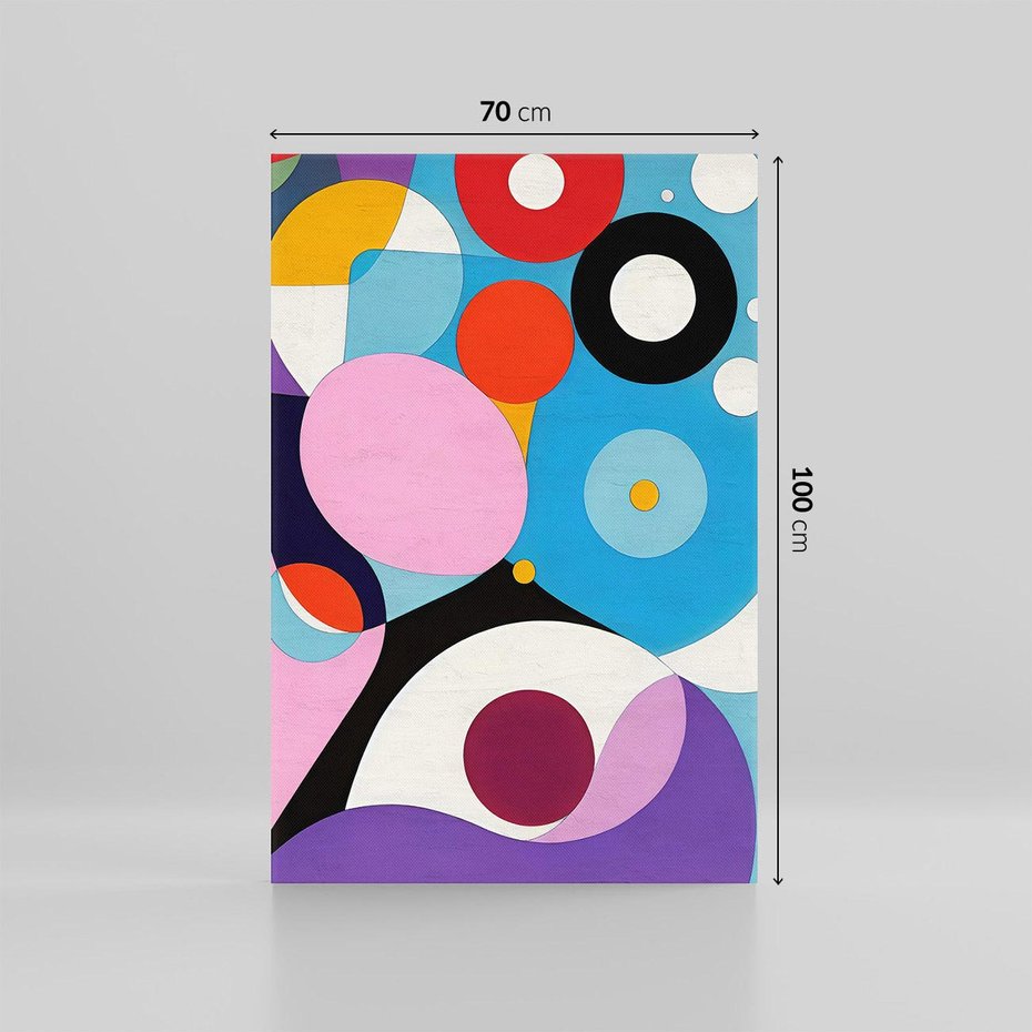 Obraz na płótnie 70x100 - Kolorowe Ulotności - abstrakcyjny obraz olejny, żywe kolory