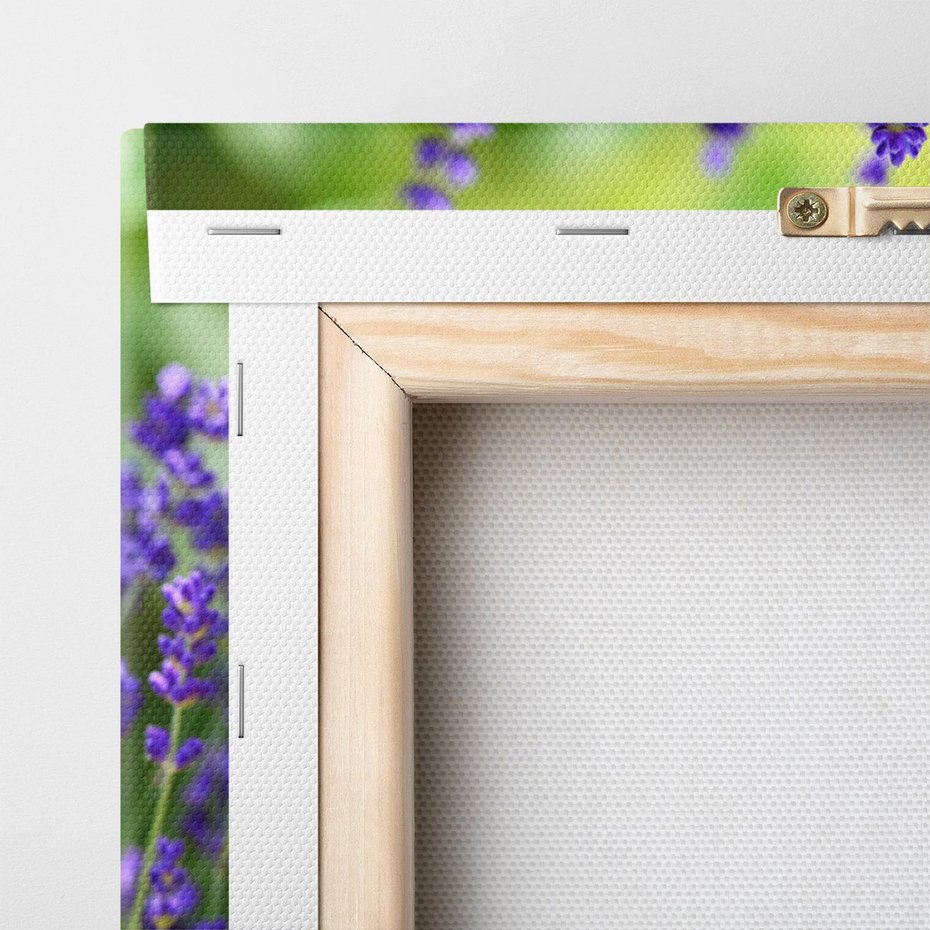 Obraz na płótnie 90x30 - Elegancka lawenda w pełnym rozkwicie - lawenda, kwiaty