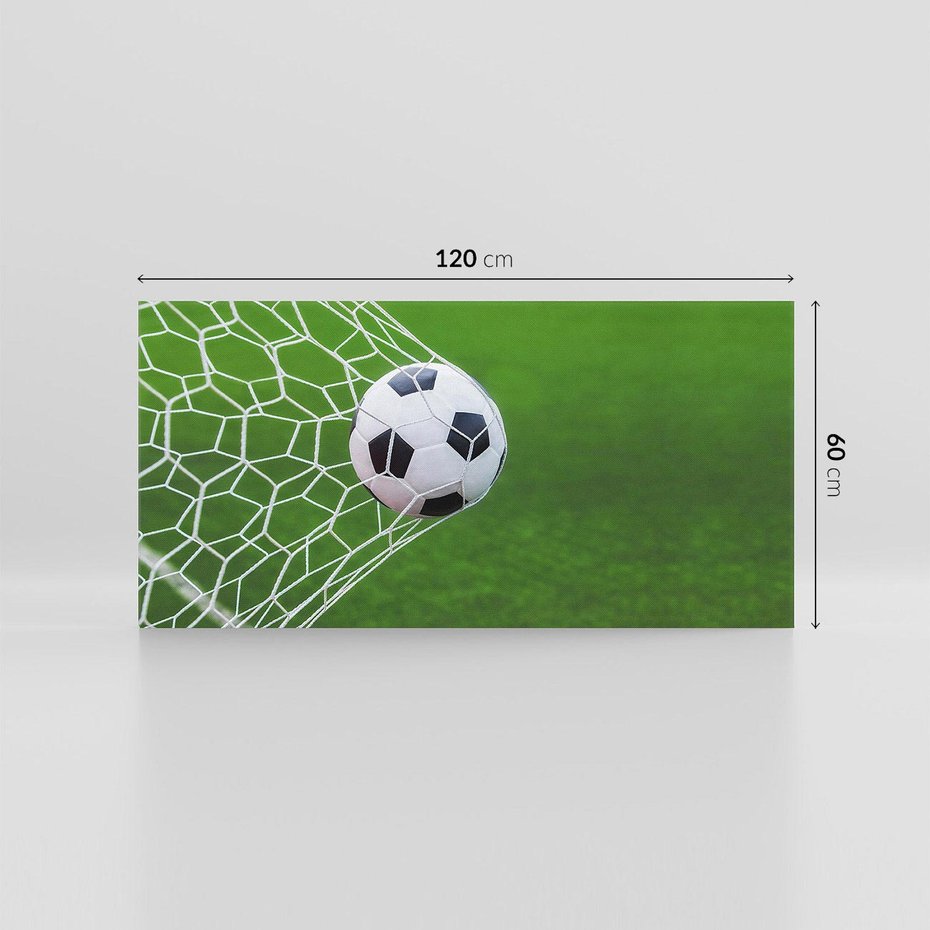 Obraz na płótnie 120x60 - Sportowa rywalizacja - bramka, piłka