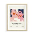 Plakat w ramie 50x70 - Miłość w Kompozycji - miłość, para zakochanych - rama drewno