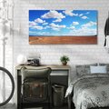 Obraz na płótnie 140x70 - Łąka - Niebo i chmury - łąka, niebo
