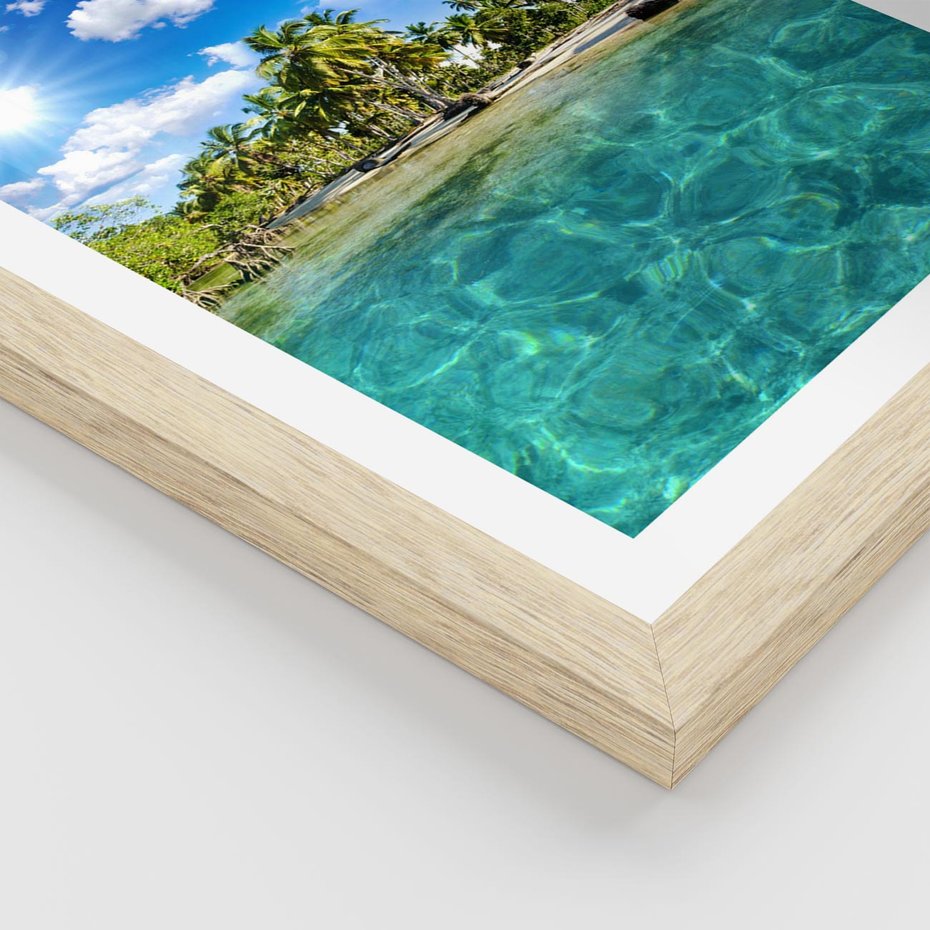 Plakat w ramie 40x50 - Rajskie wakacje na plaży - plaża, wakacje - rama drewno