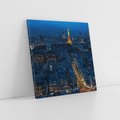 Obraz na płótnie 60x60 - Nocne impresje Paryża we Francji - Francja, Paryż