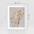 Plakat w ramie 40x50 - Delikatne gipsówki - gipsówka, suche - rama biała