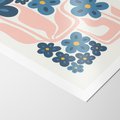 Plakat bez ramy 30x40 - Niebieskie Refleksje - niebieskie kwiaty, niezapominajki