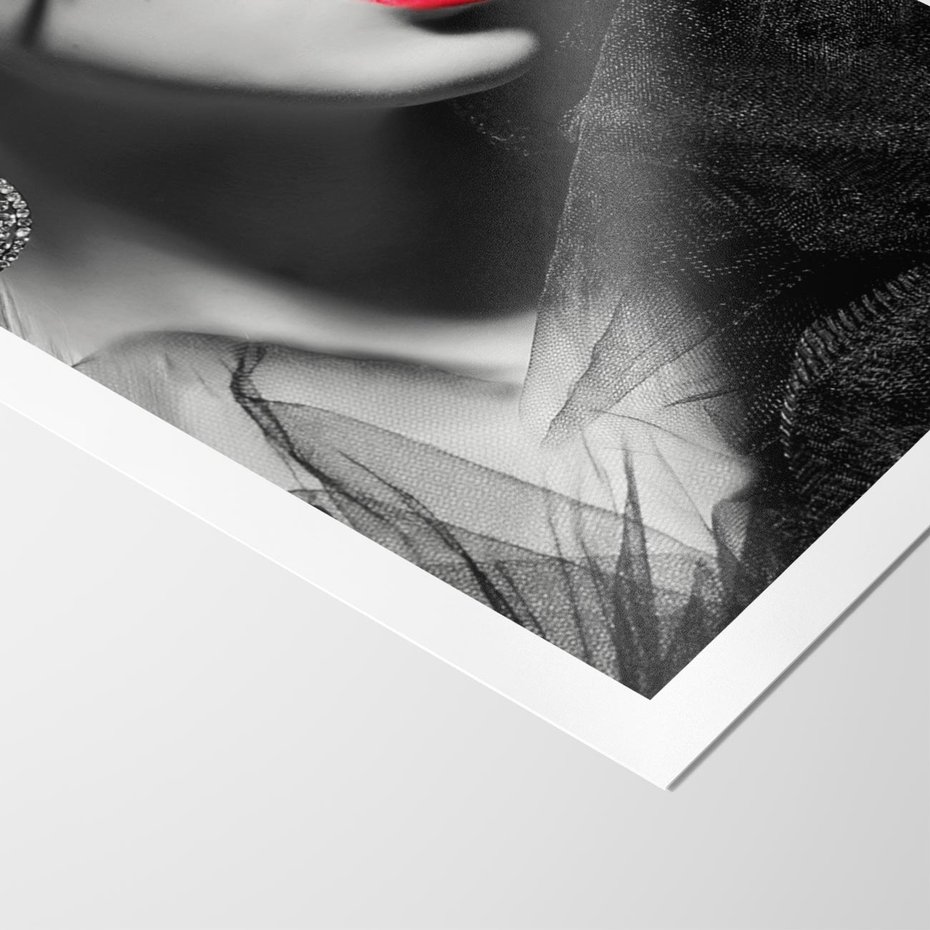 Plakat bez ramy 50x70 - Zmysłowe usta damy - kobieta, usta