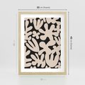 Plakat w ramie 30x40 - Księga Ukrytych Widoków - abstrakcyjne czarno białe formy, minimalizm - rama drewno
