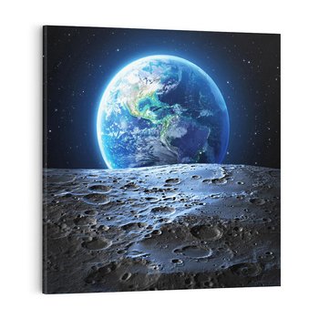 Obraz na płótnie 60x60 - Mistrzowskie spojrzenie na Ziemię - ziemia, kosmos