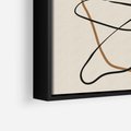 Obraz w ramie 50x50 - Bezczasowe Kontury - abstrakcyjne linie, zaplątane - rama czarna