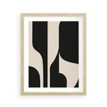 Plakat w ramie 40x50 - Abstrakcyjne Linie - boho plakat, rycina - rama drewno