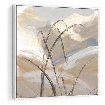 Obraz w ramie 80x80 - Nowoczesne Odbicia - akwarela, obraz - rama biała