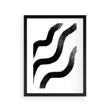 Plakat w ramie 50x70 - Wibracje Plam - abstrakcja, minimalizm - rama czarna