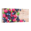 Obraz na płótnie 120x60 - Smak malin i borówek - owoce, leśne