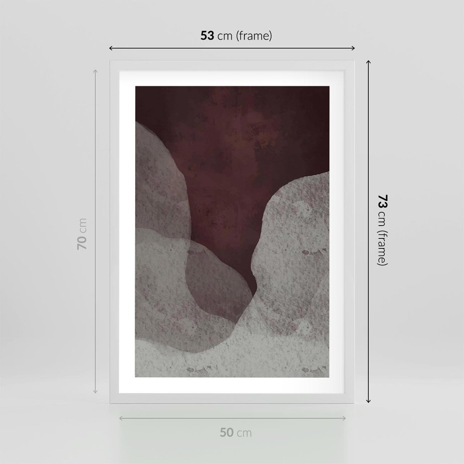 Plakat w ramie 50x70 - Zaklęte Zaburzenia - mroczny plakat, nowoczesne wnętrza - rama biała