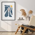 Plakat bez ramy 30x40 - Melodia Kolorowych Płatków - nowoczesna kwiatowa grafika, styl retro