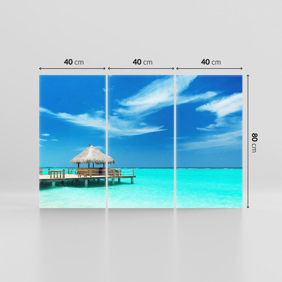 Obraz na płótnie 120x80 - Magia tropikalnego molo - tropiki, ocean