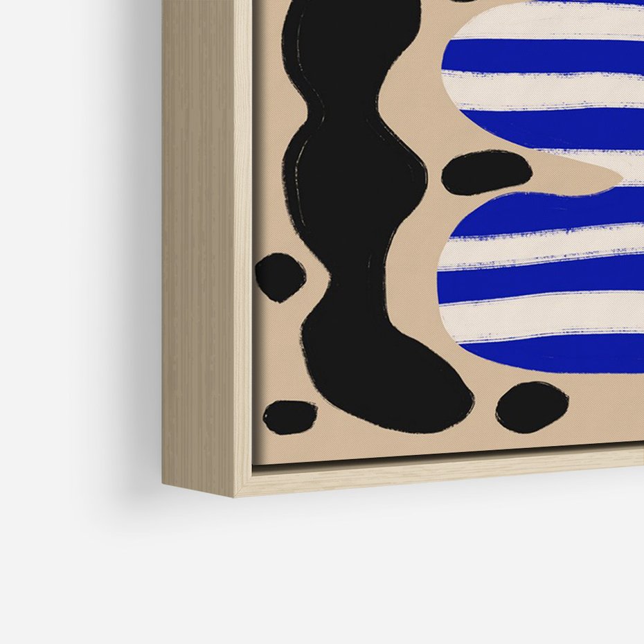 Obraz w ramie 50x70 - Boho Wizje - abstrakcyjny plakat, ciekawe formy - rama drewno