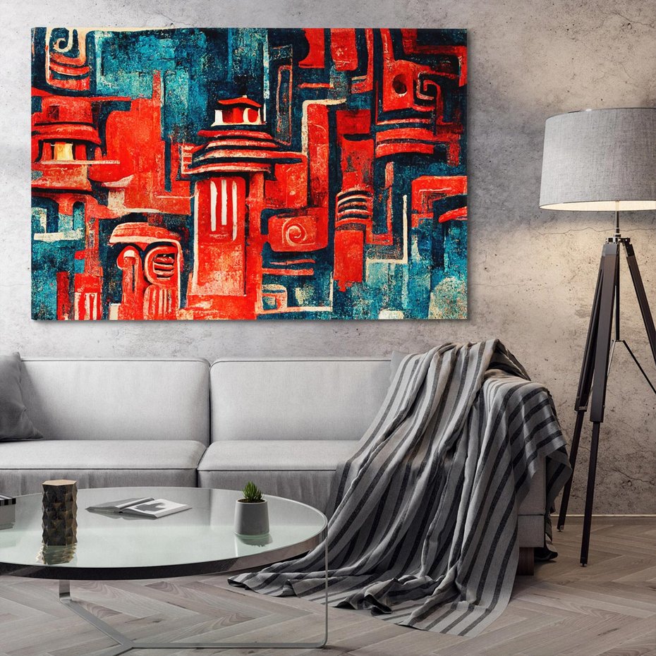 Obraz na płótnie 120x80 - Mistyka Wschodnich Światów - orientalna sztuka, nawiązanie do Japonii