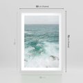 Plakat w ramie 50x70 - Wzburzony Żywioł - morze, ocean - rama biała