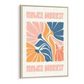 Obraz w ramie 70x100 - Spójny Dysonans - pastelowe kolory, typografia - rama drewno