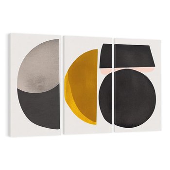 Obraz na płótnie 120x80 - Tajemnice sztuki odkryte - geometryczne półkola, kształty