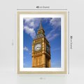 Plakat w ramie 40x50 - Czasowy Symbol - zegar, Big Ben - rama drewno