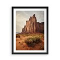 Plakat w ramie 50x70 - Pejzaż pustynnego kanionu - pustynia, kanion - rama czarna
