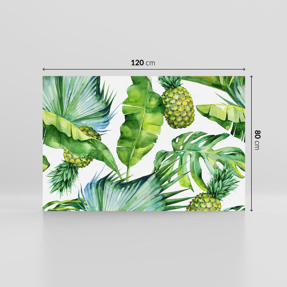 Obraz na płótnie 120x80 - Oaza Natury - liście, tropikalne