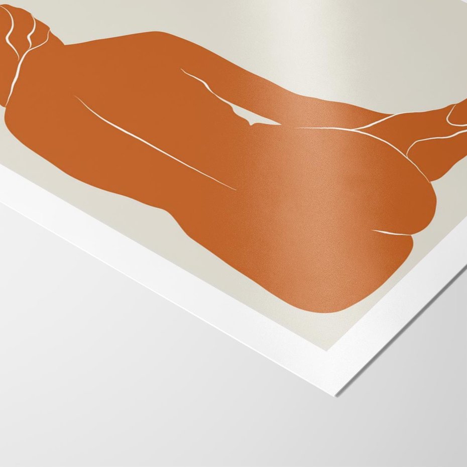 Plakat bez ramy 30x40 - Kobieca Sylwetka w Stylu Modernistycznym - modernistyczny pakat, kobieca sylwetka