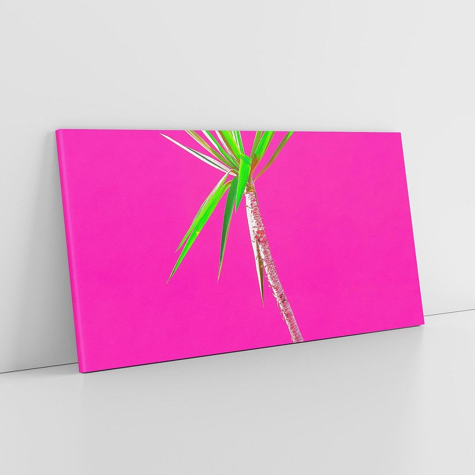 Obraz na płótnie 100x50 - Retro Stylizacja - palma, liście