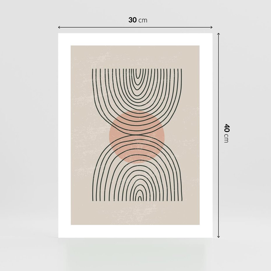 Plakat bez ramy 30x40 - Nowy Rytuał - abstrakcyjna sztuka, boho kształty