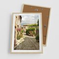 Plakat w ramie 50x70 - Włoskie Uliczki - włoska, uliczka - rama drewno