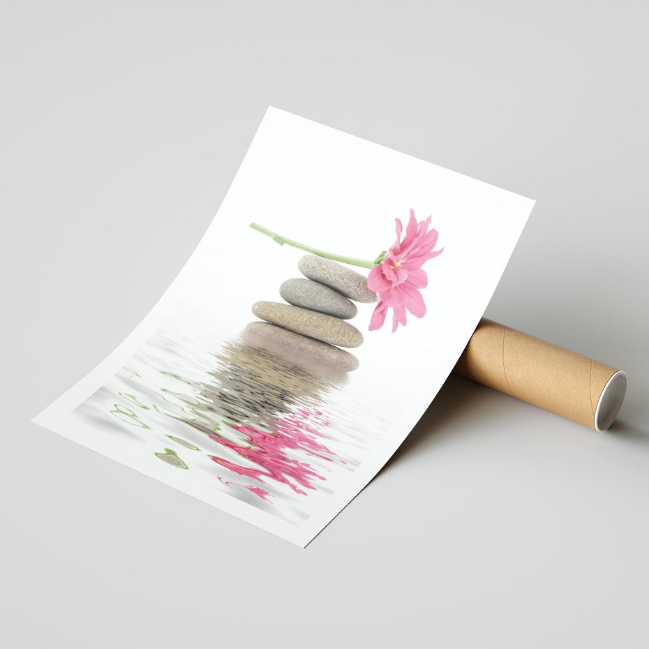 Plakat bez ramy 30x40 - Kwiatowe japońskie spa - japońskie, spa