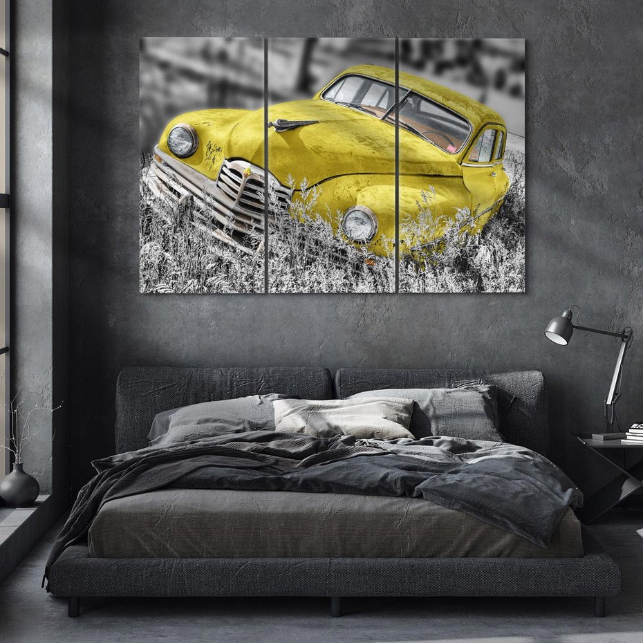 Obraz na płótnie 120x80 - Retro Auto: Wspomnienie Minionych Czasów - samochód, auto