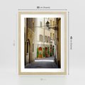 Plakat w ramie 30x40 - Uliczka: perspektywa miejskiego krajobrazu - uliczka, perspektywa - rama drewno
