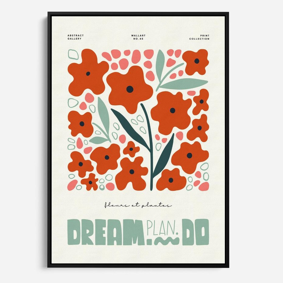 Obraz w ramie 70x100 - Abstrakcyjne Spektrum - kwiaty, abstrakcja - rama czarna