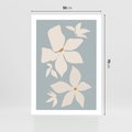 Plakat bez ramy 50x70 - Błękit Kwiatów - kwiaty, nowoczesne i minimalistyczne