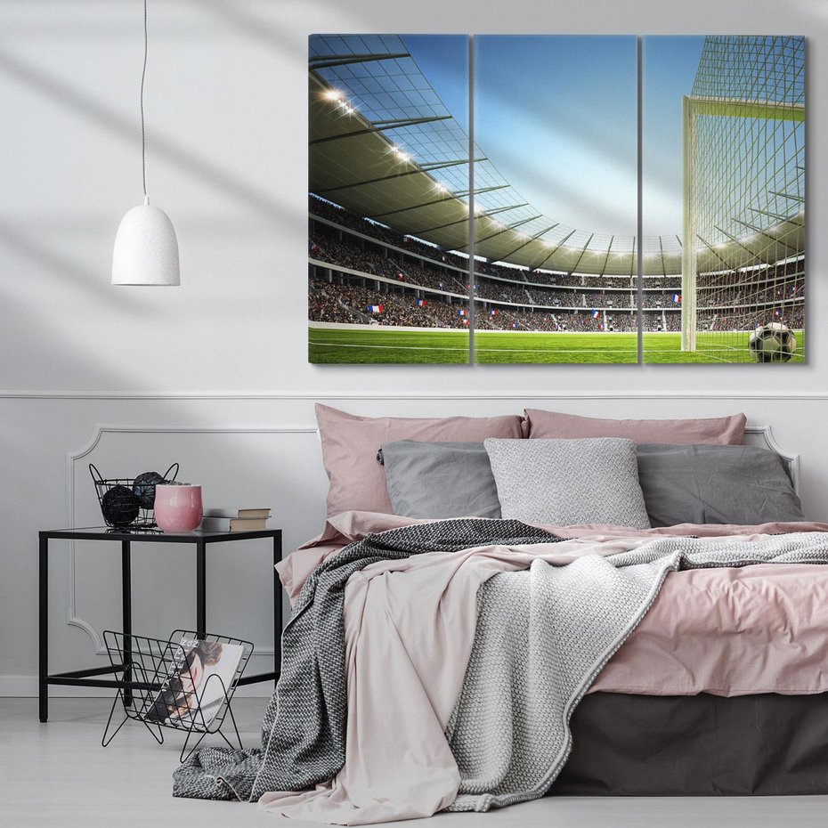 Obraz na płótnie 120x80 - emocje na stadionie - piłka nożna, stadion