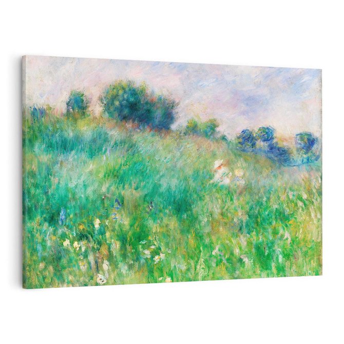 Obraz na płótnie 100x70 - "Łąka (La Prairie)" (1880) Pierre-Auguste Renoir - Reprodukcja - reprodukcja, obraz na płótnie