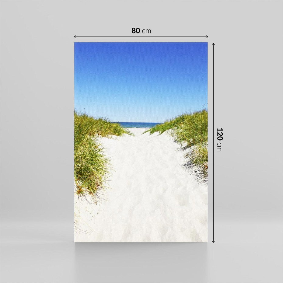 Obraz na płótnie 80x120 - Relaks nad Morskimi Wzgórzami - plaża, wydmy