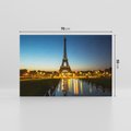 Obraz na płótnie 70x50 - Romantyczny Paryż: Wieża Eiffla - Paryż, Wieża