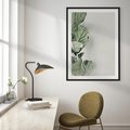 Plakat bez ramy 30x40 - Minimalistyczna Harmonia: Zieleń Liści - zieone liście, kompozycja