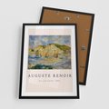 Plakat w ramie 50x70 - Plakat z Reprodukcją A. Renoira - Auguste Renoir, Morze i klify - rama czarna